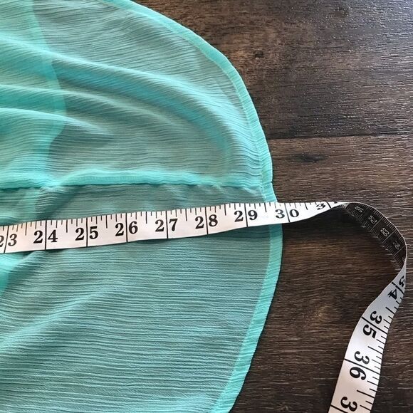 Bongo large aqua Blouse women’s long sleeve - Picture 14 of 16